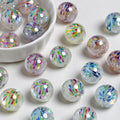 Luminous Fireworks Pattern Resin Beads 15mm Round 10pcs 6