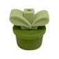Silicone 3D Focal Beads Flowerpot Grass With Leaf Cluster 20pcs 22