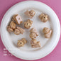 Plating Lovely Furry Puppy Resin Beads 24mm Glossy Pastel Colors 10pcs 10