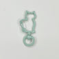 Zinc Alloy Kitten Shaped Colorful Buckle Keychain Clasps 20pcs 37mm 21