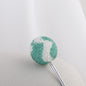 Rhinestone Round Clay Beads 16mm Golf Pattern Bubblegum 10pcs 11