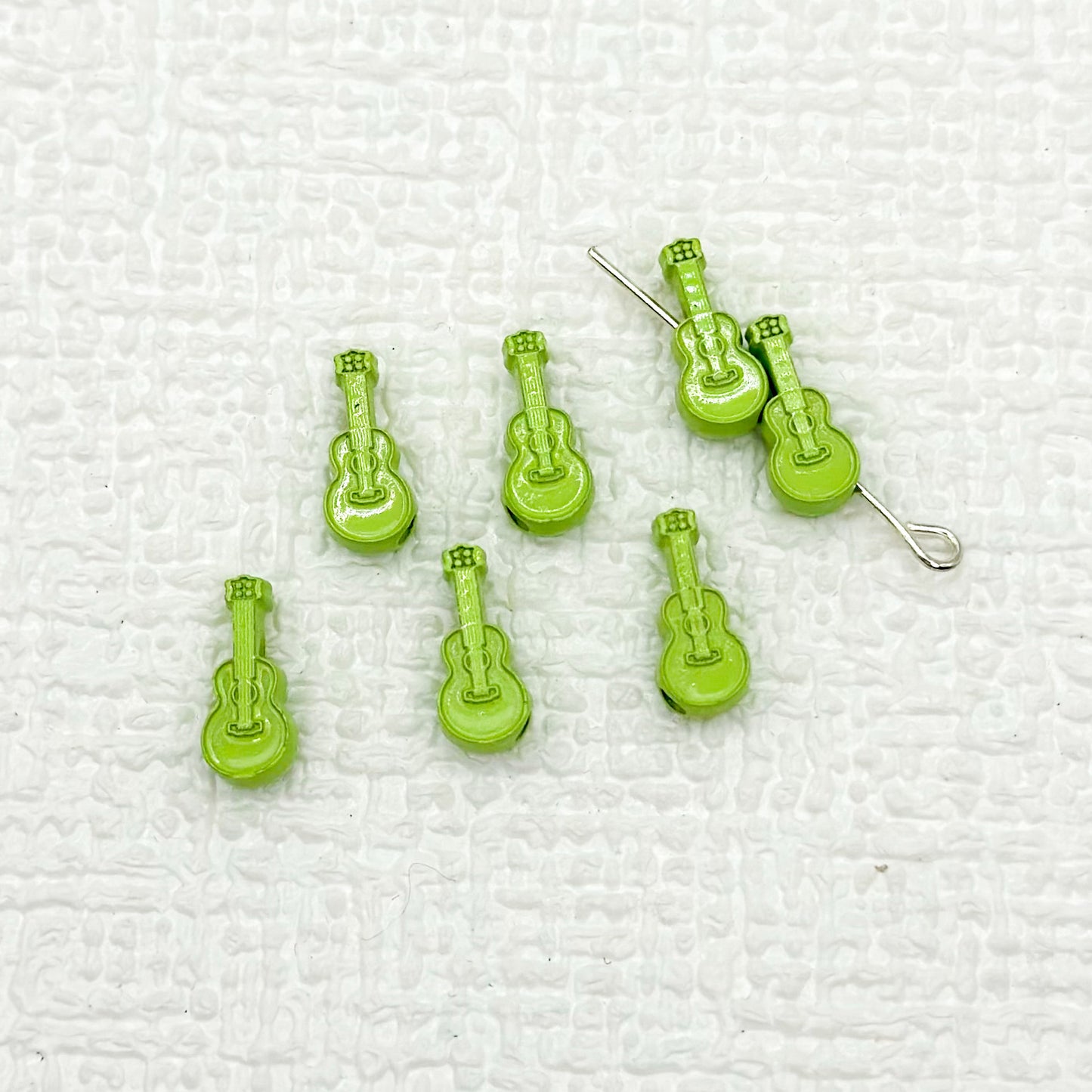 Guitar Metal Beads 12mm Baked Painted Multicolor 20pcs 10
