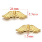 Stainless Steel Wings Metal Beads 18mm Color Retaining 5pcs 9