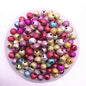 Spray Painted Acrylic Beads 4-12mm Matte Metallic Textured Finish 6