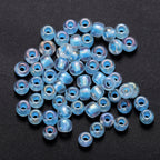 Glow In The Dark Seed Glass Beads 3mm Multicolor Stripes 1800pcs 6