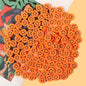 Smiley Face Flat Clay Beads 9mm Colorful Multicolor 100pcs 10