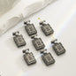 Perfume Bottle Rhinestone Beads 21x11mm Alloy Embeded 10pcs 7