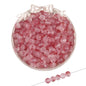 Transparent Frosted Glass Beads 8mm Delicate Gold Flecks 50pcs 6