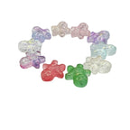 Frosted Gingerbread Man Glass Beads 14x15mm Colorful 100pcs 5