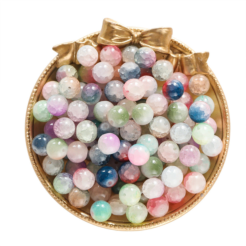 Frosted Glass Beads 10mm Pastel Jewel Tone Matte Faceted 40pcs