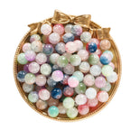 Frosted Glass Beads 10mm Pastel Jewel Tone Matte Faceted 40pcs