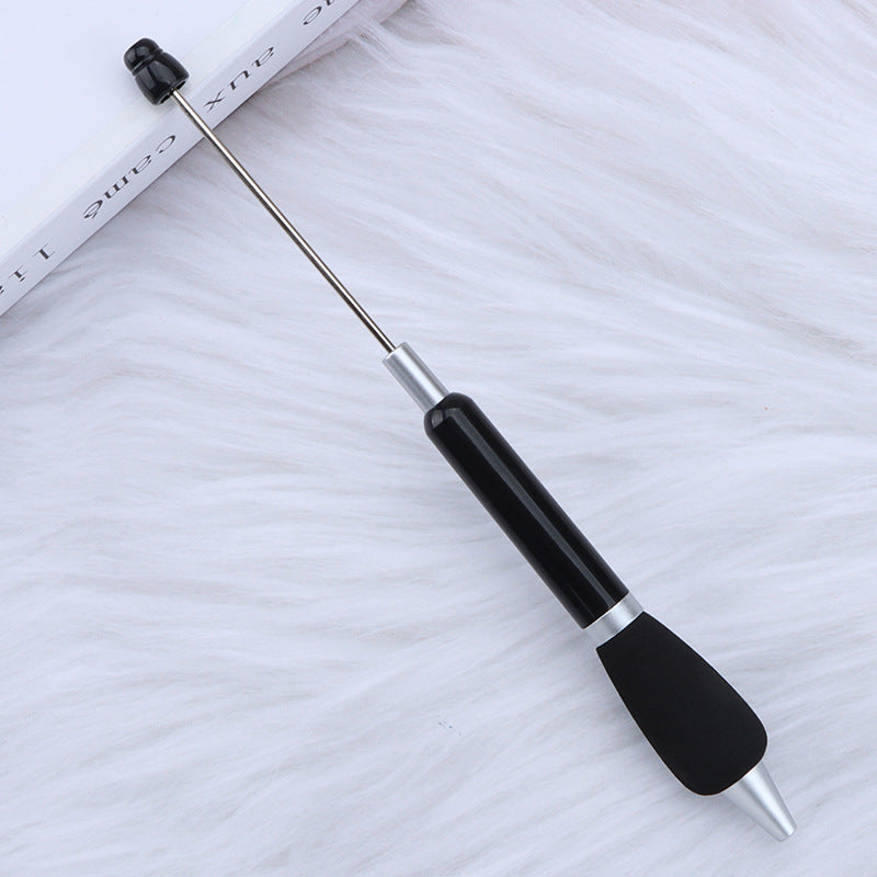 Beadable Ballpoint Pen Comfortable Grip Sponge Sheath Black Ink 1.0mm 5