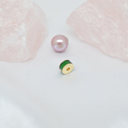 Brass Round Spacer Beads 6mm Colorful Enamel 10pcs 7