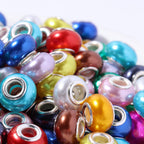 ABS Plastic Donut Spacer Beads 9*14mm Imitation Pearl 100pcs 2