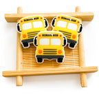 Silicone Focal Beads School Bus School Bus Text 20pcs 2