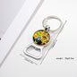 Metal Sunflower Bottle Opener Keychain Floral Design 10