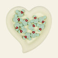 Silicone Focal Beads Mickey Head Polka Dot with Heart Accent 20pcs 6