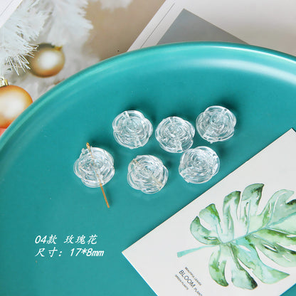 Transparent Butterfly Flower Star Acrylic Beads Single Piece Summer Series 9