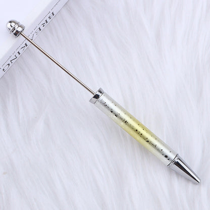 Beadable Ballpoint Pen UV Plating Starry Sky Sequins Gradient Colorful 18