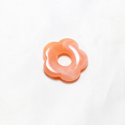 Acrylic Flower Spacer Beads 26mm Hollow Five Petal Large Hole 100pcs 7