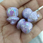 Glow In The Dark Mushroom Acrylic Beads 24mm Plated 50pcs 5