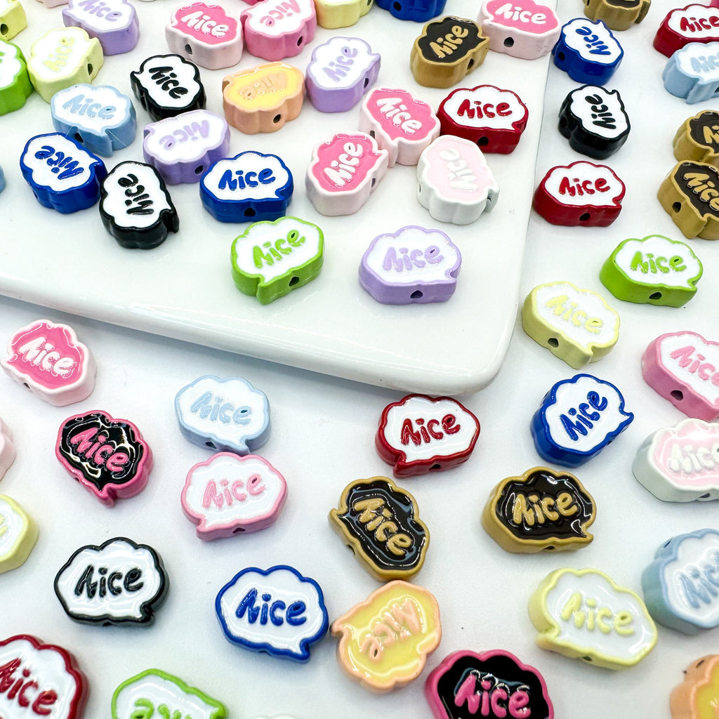 Frame Metal Beads 9x12mm Baking Painted Enamel Alloy 10pcs