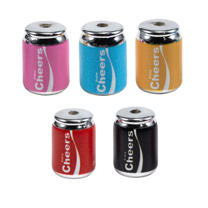 Plating Acrylic Beads 17-20mm Cola Can Design Colorful 10pcs 7