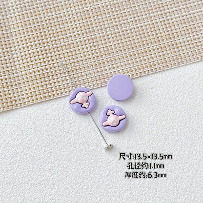 Helicopter and Satellite Metal Beads 17mm Painted Pastel Alloy 10pcs 19
