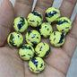 UV Plating Bat Acrylic Beads 16mm Halloween Colorful Printed 100pcs 8