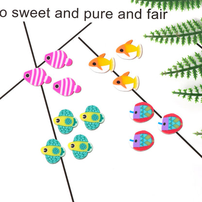 Fish Clay Beads Tropical Series Colorful Polymer 200pcs 4