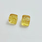Lampwork Glass Beads Cube 12mm Glow In The Dark Floral Filled 20pcs 16