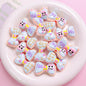 Hand Painted Hi Bow Acrylic Beads 20mm 33mm Pastel Colors 5pcs 8
