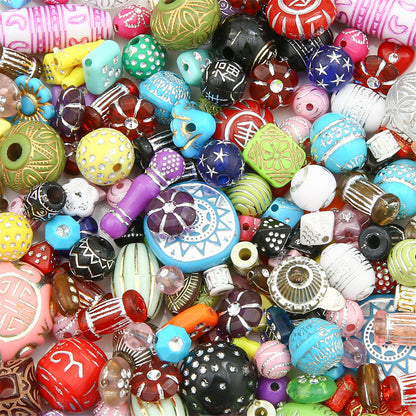 Mixed Style Acrylic Beads Colorful Hearts Bows Gems Assorted 21