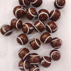 Sports Bubblegum Beads 20mm Football Printed Acrylic Glossy 10pcs