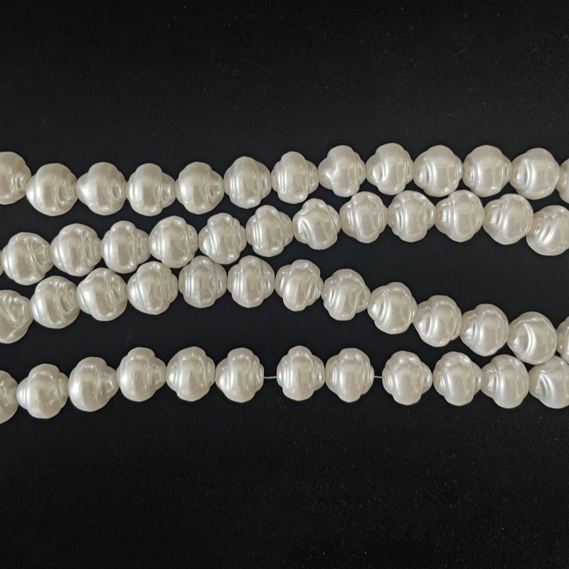 Imitation Baroque Pearl Acrylic Beads Irregular Shape ABS Plastic 100pcs 3