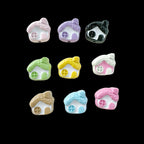 Baking Painted House and Camera Metal Beads 11mm 15mm Pastel Colors 20pcs 15