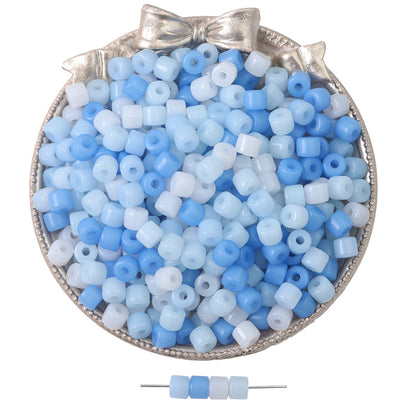 Acrylic Tube Beads 6x5mm Soft Pastel Colors 200pcs 9
