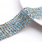 Electroplated Frosted Glass Beads 4mm x 6mm Metallic Edged 96pcs 15