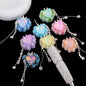 Tassel Rose Heart Clay Beads 25mm Colorful Polymer 2pcs 14