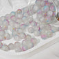 Frosted Round Glass Beads 10mm Matte Mixed Colors 50pcs 18
