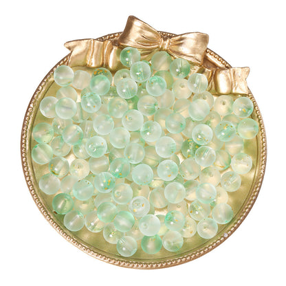 Czech Glass Beads Round 8mm Translucent Metallic Flecks 30pcs 10