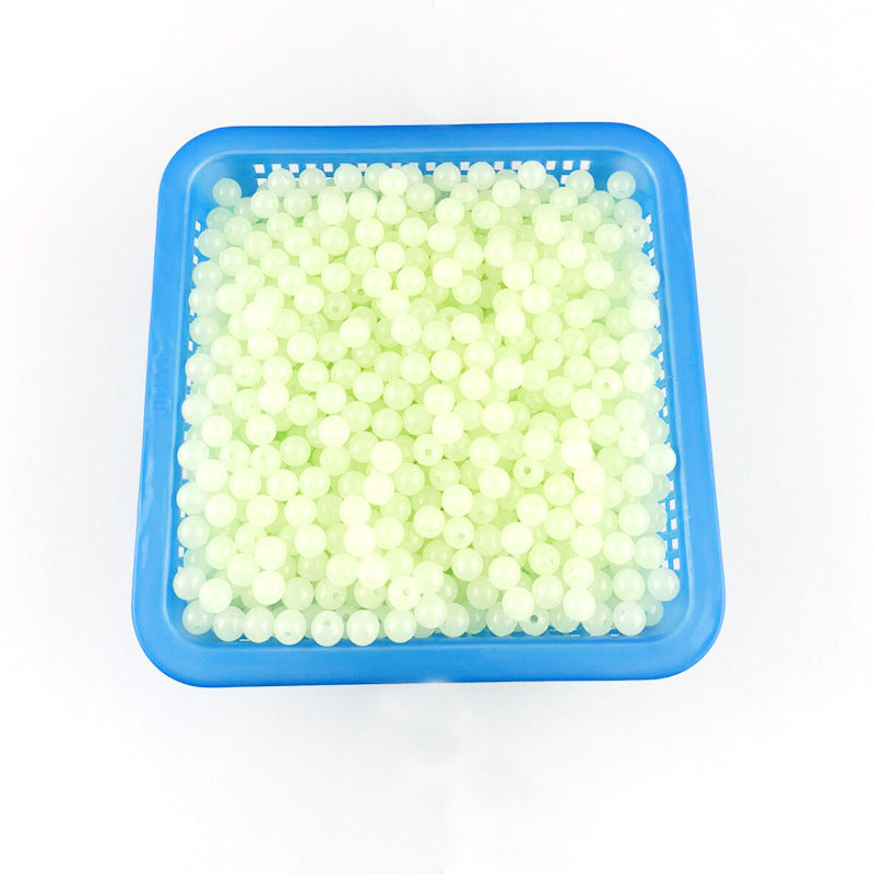 Glow Round Acrylic Beads 6-8mm Luminescent Pale Glow 100pcs 3