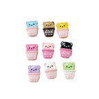 Baking Painted Good Sign and Teacup Bear Metal Beads 17mm 10pcs 2
