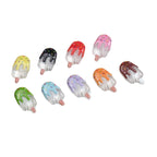 Clear Popsicle Acrylic Beads 20mm Colorful Drip Design 50pcs 4
