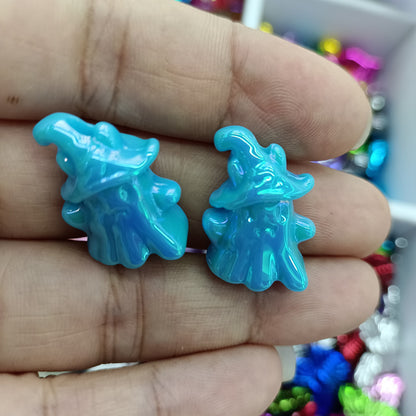 UV Plating Ghost Acrylic Beads 16x22mm Glossy Colorful 100pcs 6