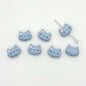 Kitten Metal Beads 12mm Baking Painted Colorful 10pcs 8