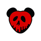 Silicone Focal Beads Poison Apple Skull Faced Hearts Neon 20pcs 5