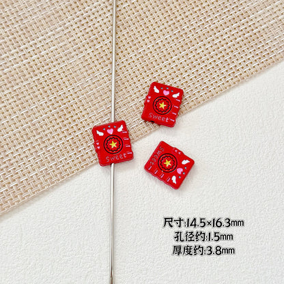 Baking Painted Magic Book Cloud Metal Beads 16mm Cute Pastel 10pcs 11