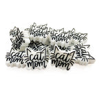 Silicone Focal Beads Cat Mother Bold Lettering Whiskers 10pcs 2