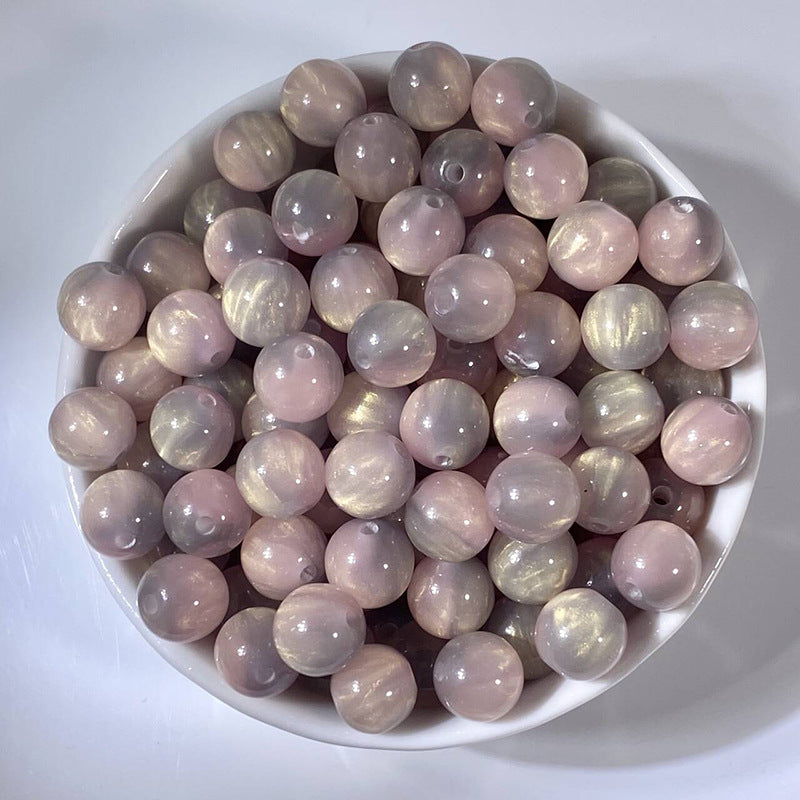 Gilding Gradient Resin Beads 8mm Round Shimmer 100pcs 28
